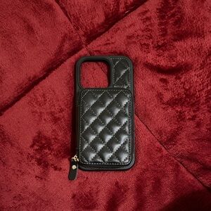 Luxurious Black Quilted Phone Case